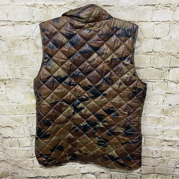 Jason Maxwell Quilted Camo Vest Outdoor Wear Zip Closure - Picture 4 of 6